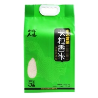 7黑龙江省宝清县【含硒土地种植】抽真空（绿袋）长粒香大米5kg